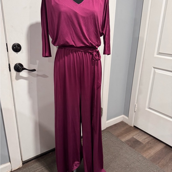 Kate & Mallory Deep Magenta Jumpsuit - Picture 1 of 10